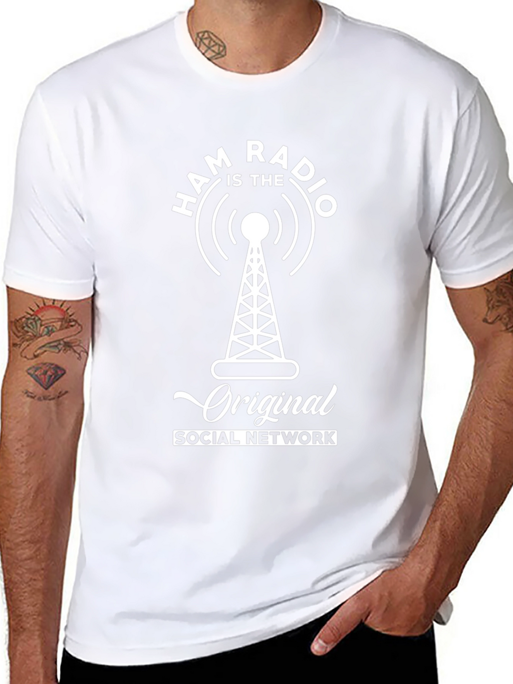 Ham Radio Original Social Network Graphic Tee