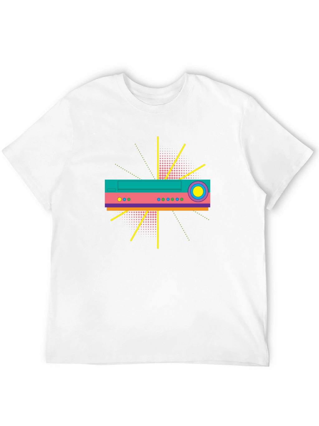 Retro Tech Graphic T-Shirt - Bold 80s Design