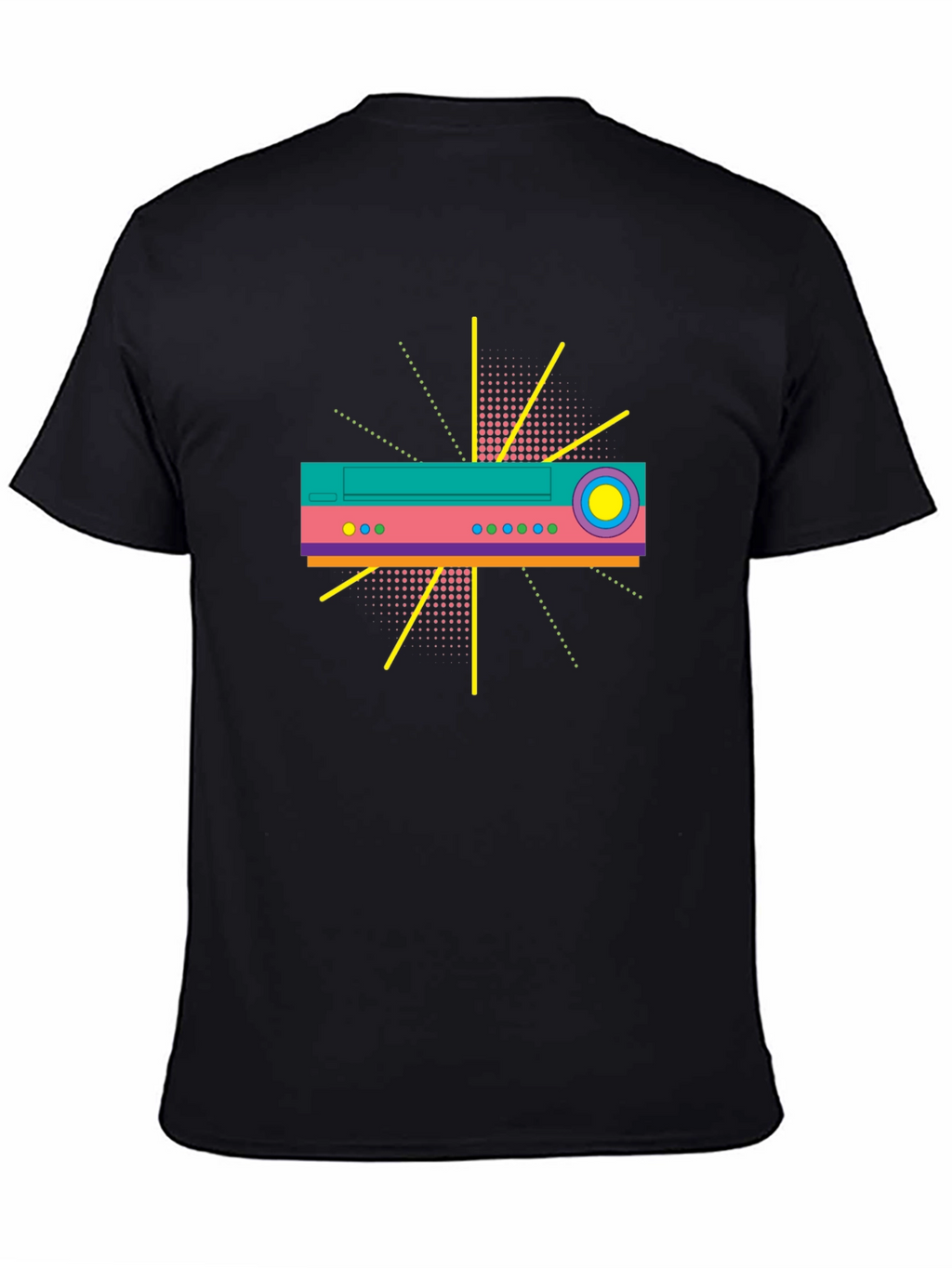 Retro Tech Graphic T-Shirt - Bold 80s Design