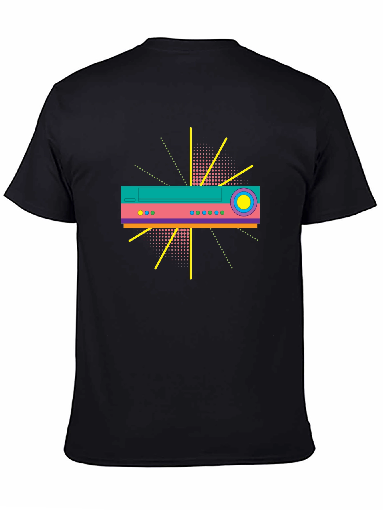 Retro Tech Graphic T-Shirt - Bold 80s Design