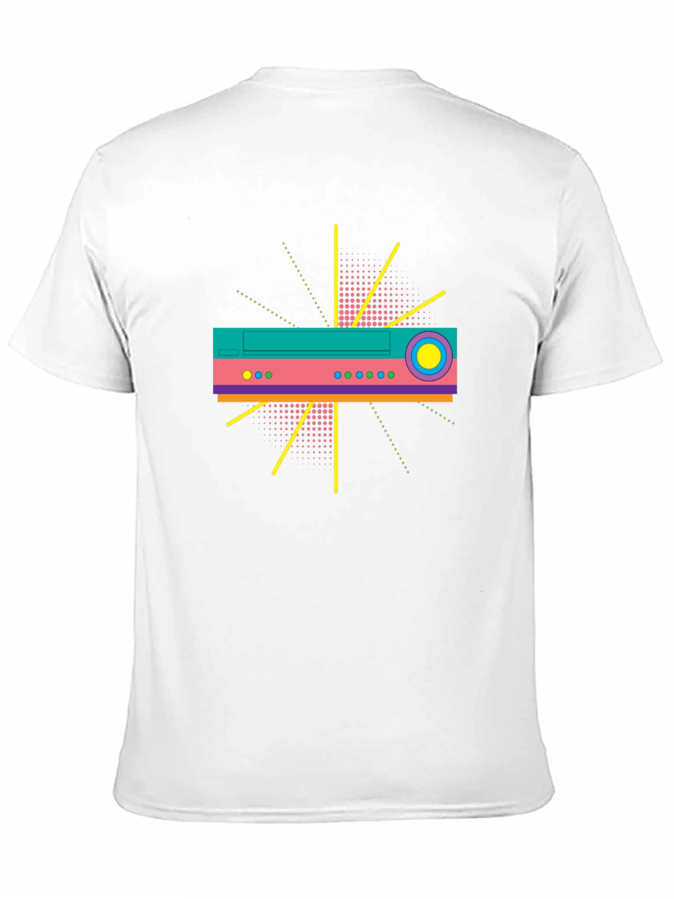 Retro Tech Graphic T-Shirt - Bold 80s Design