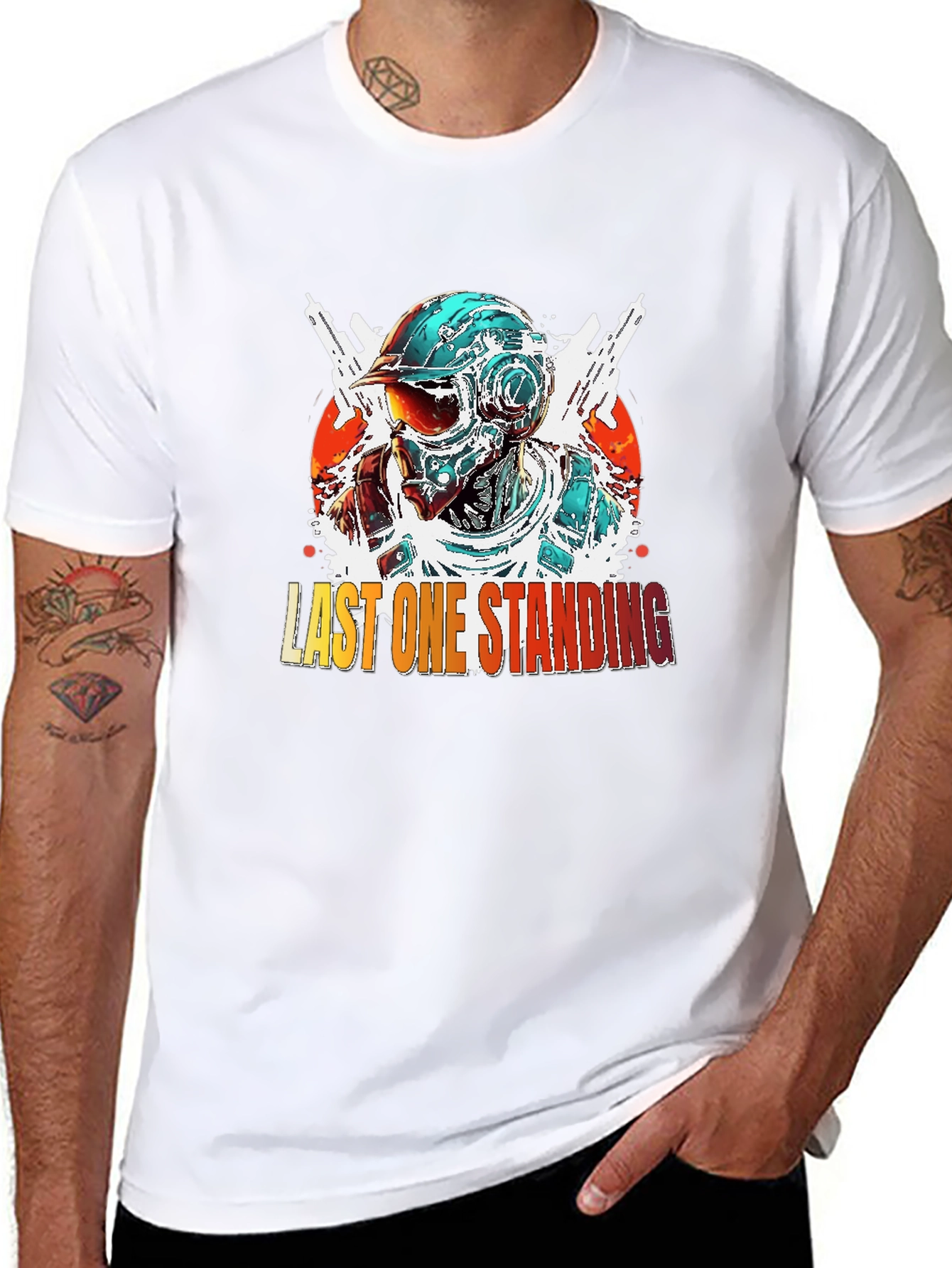 Last One Standing Graphic Tee - Cool Gaming Design