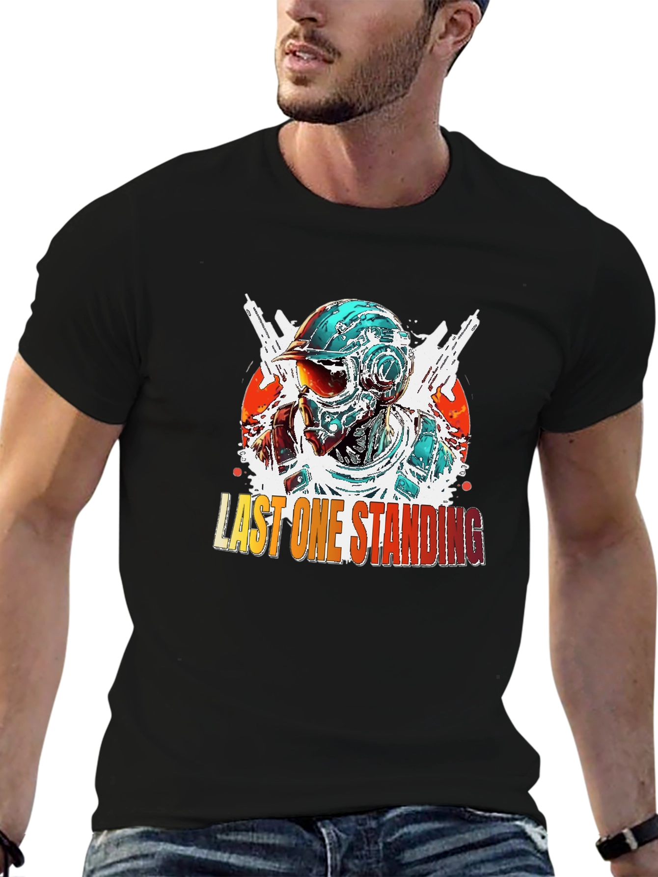 Last One Standing Graphic Tee - Cool Gaming Design