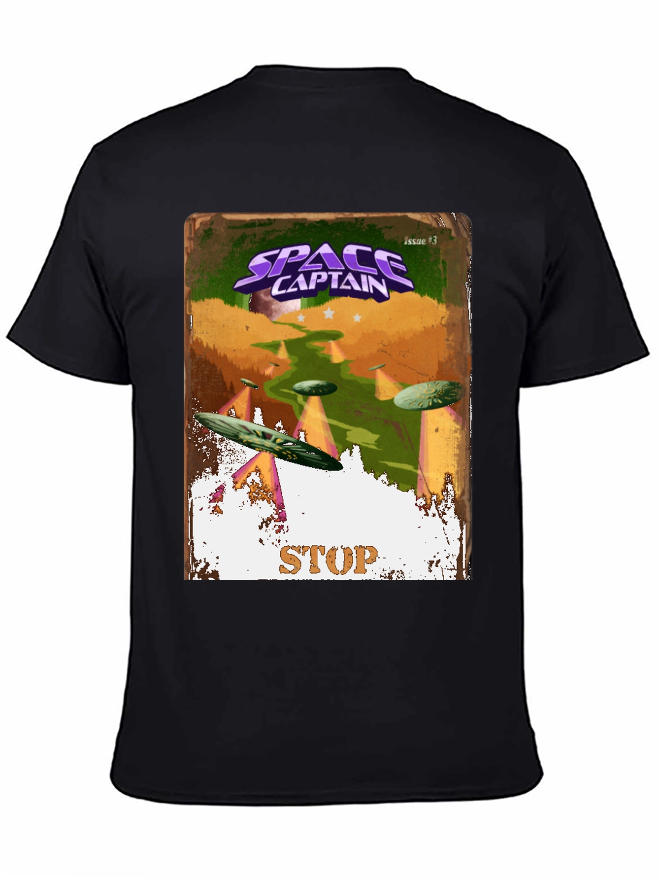 Space Captain Retro Sci-Fi Comic Cover T-Shirt