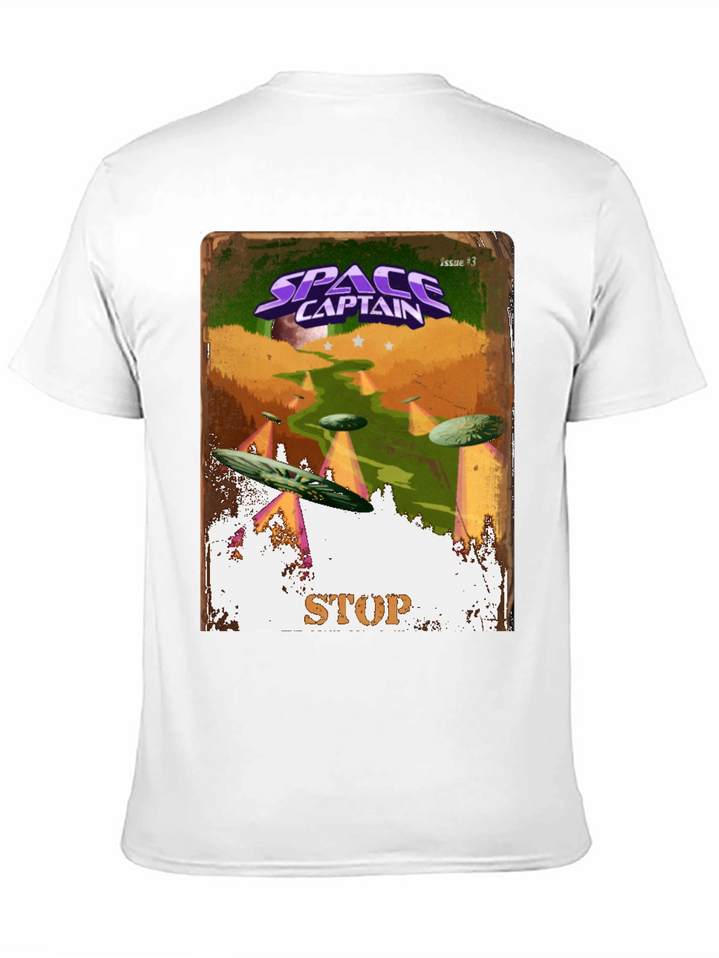 Space Captain Retro Sci-Fi Comic Cover T-Shirt