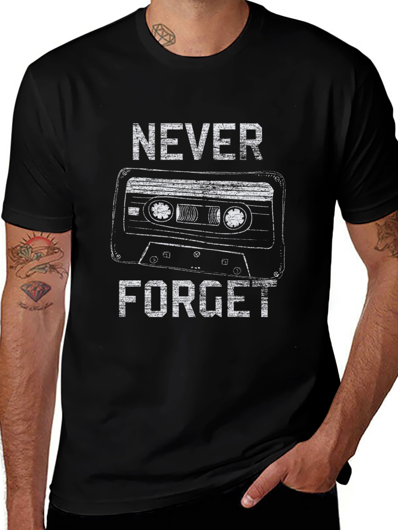 Never Forget Cassette Tape Graphic Tee