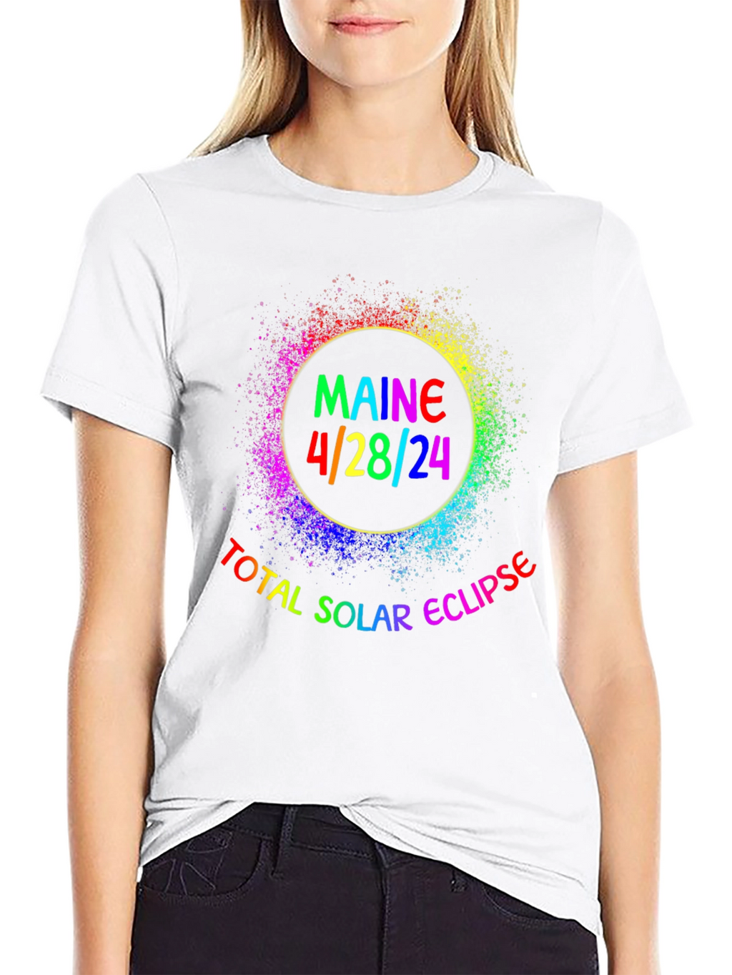 Maine Total Solar Eclipse April 28 2024 T-Shirt