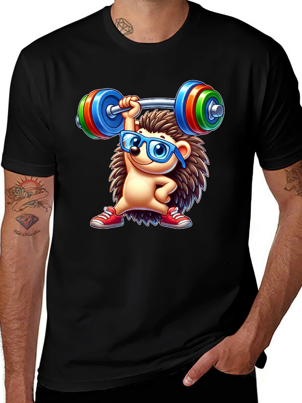 Workout Hedgehog Graphic Tee
