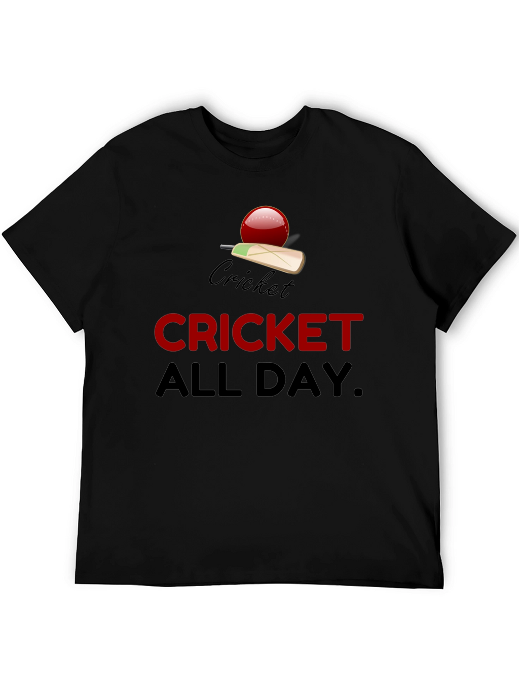 Cricket All Day Mens Black Graphic Tee