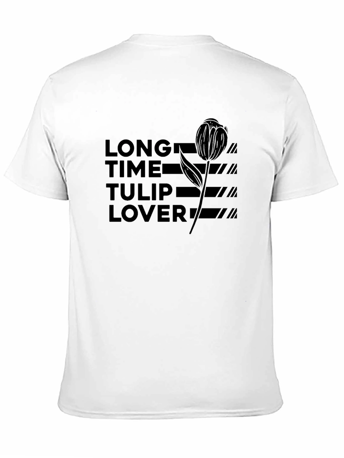 Long Time Tulip Lover Black Graphic Tee