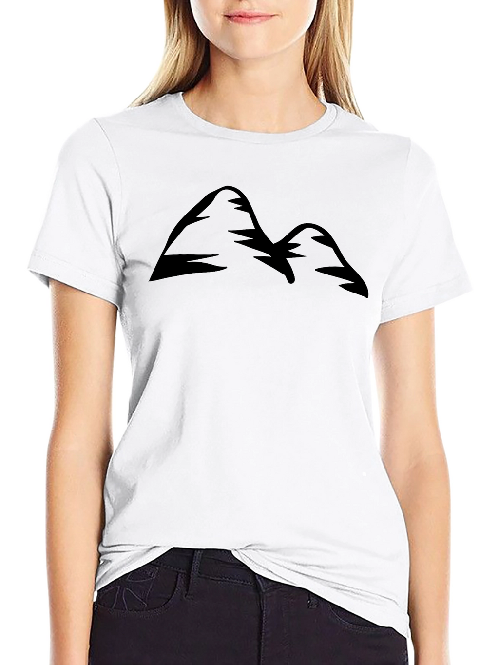 Mountain Peak Graphic Tee - Black Short Sleeve
