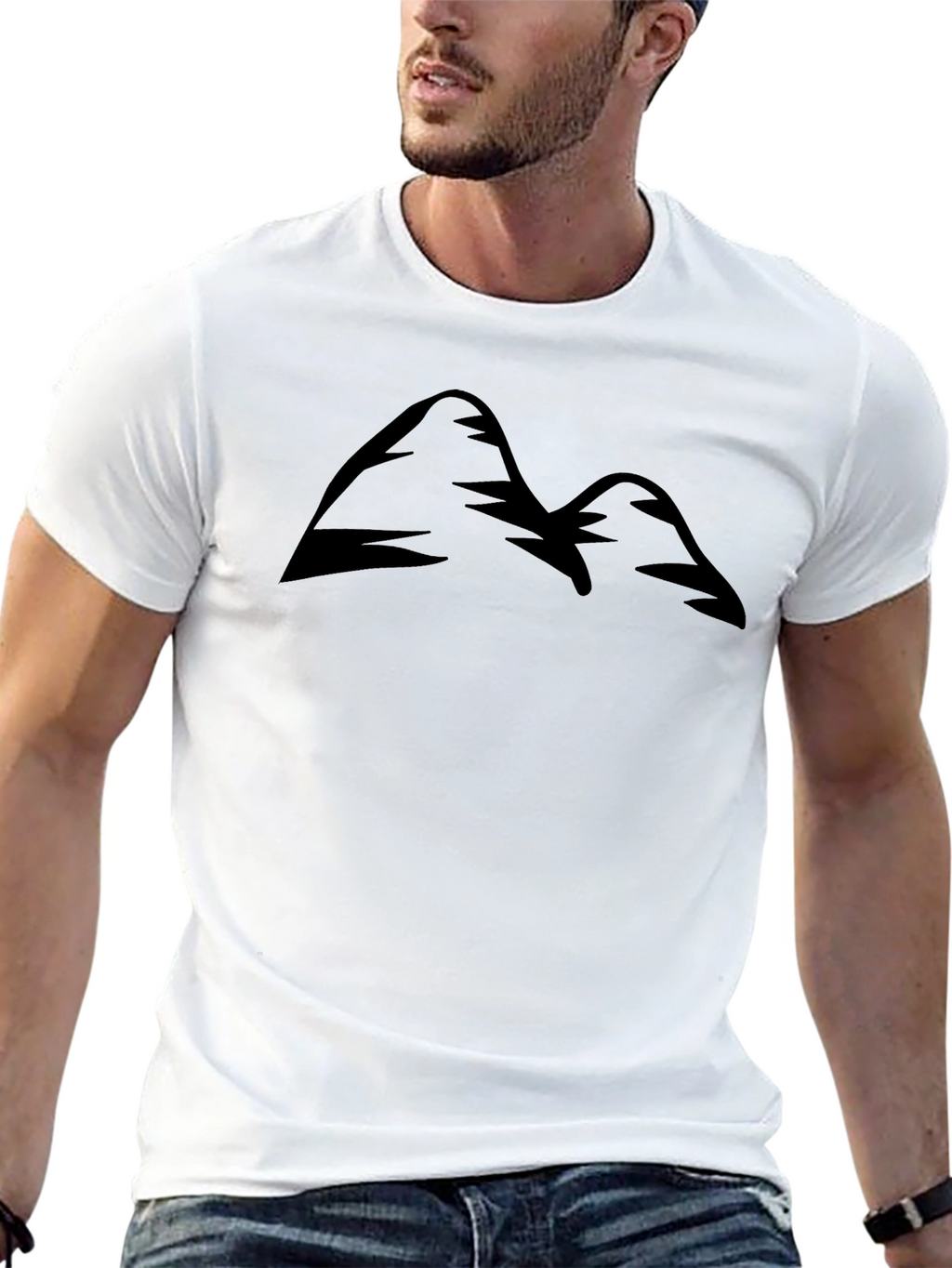 Mountain Peak Graphic Tee - Black Short Sleeve
