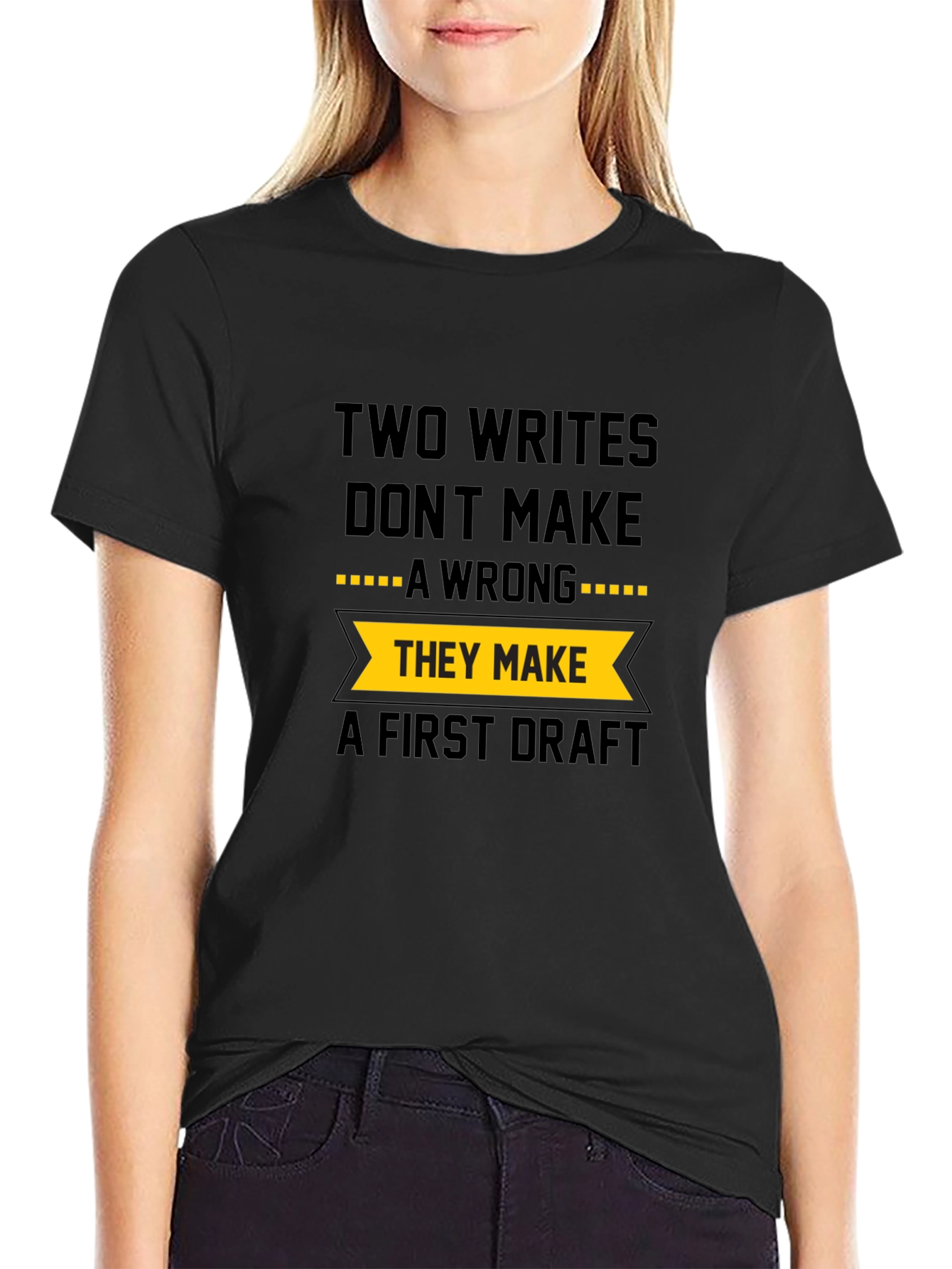 Funny Writers T-Shirt - Two Writes Dont Make a Wrong
