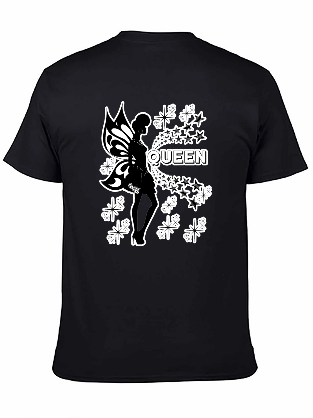 Queen Fairy Graphic Black T-Shirt