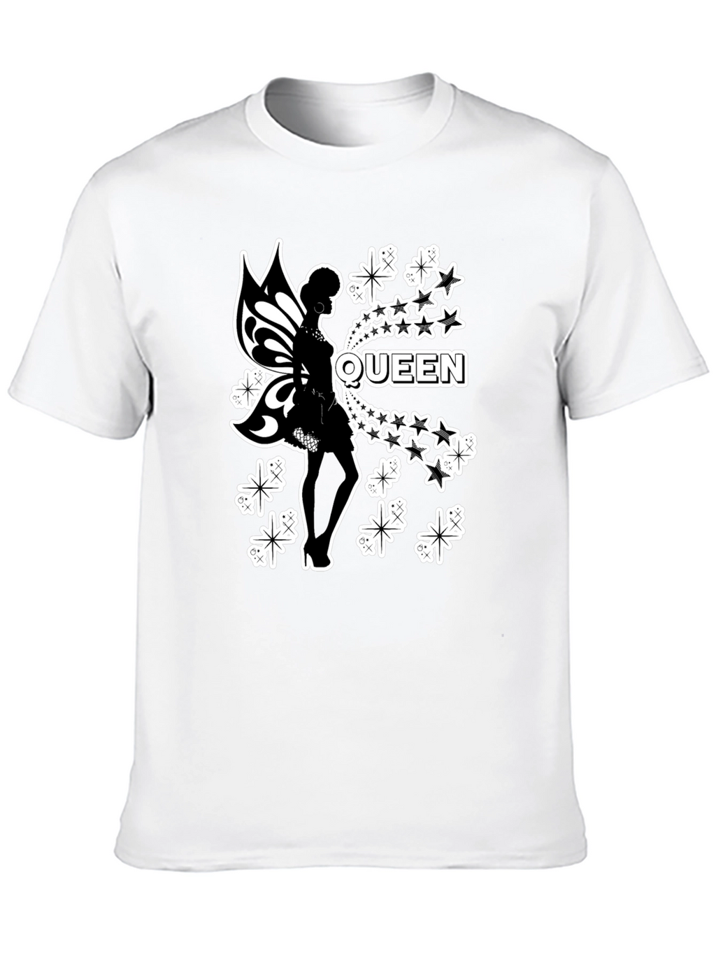 Queen Fairy Graphic Black T-Shirt