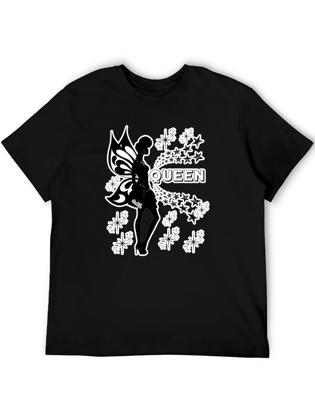 Queen Fairy Graphic Black T-Shirt
