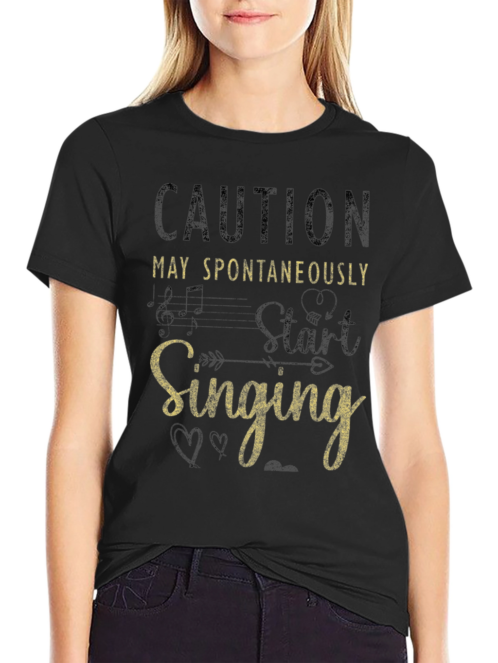 Caution May Spontaneously Start Singing Funny T-Shirt