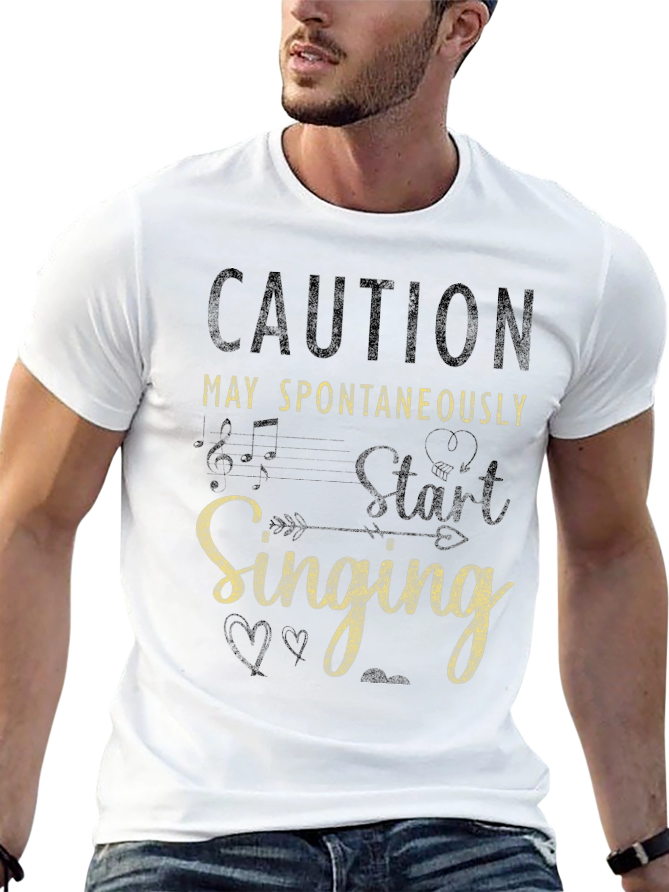 Caution May Spontaneously Start Singing Funny T-Shirt