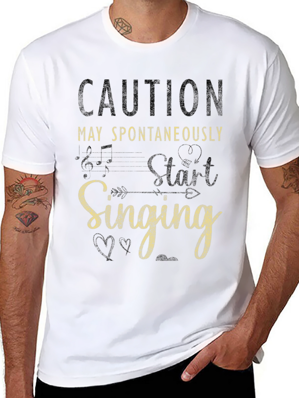 Caution May Spontaneously Start Singing Funny T-Shirt
