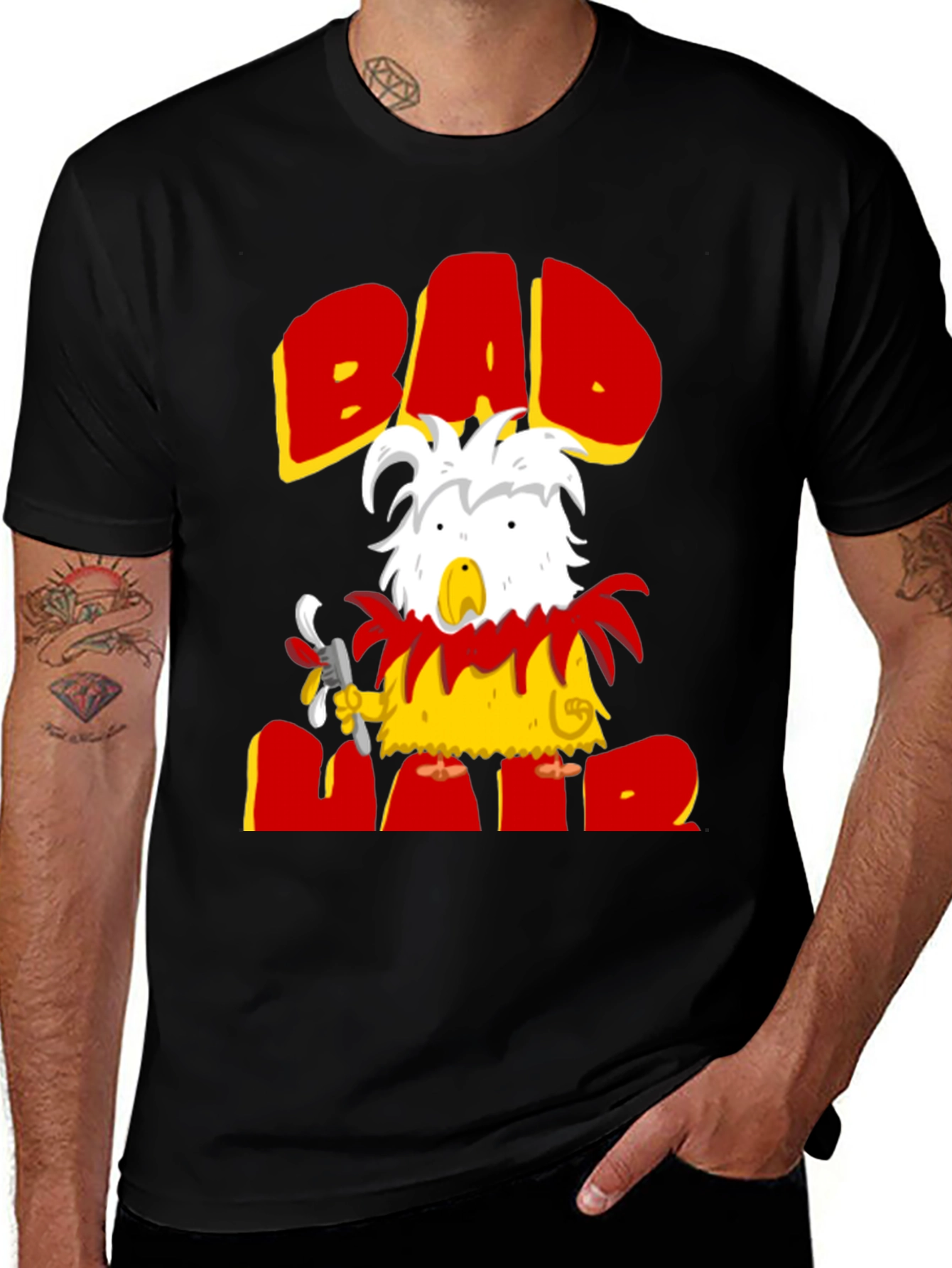 Bad Hair Day T-Shirt - Funny Graphic Tee