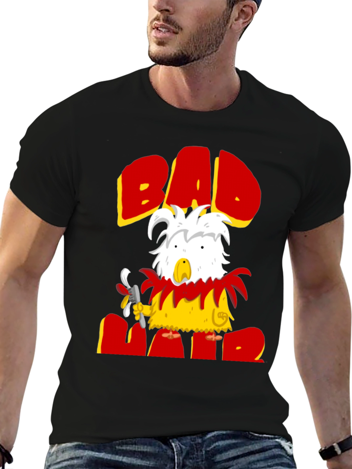 Bad Hair Day T-Shirt - Funny Graphic Tee