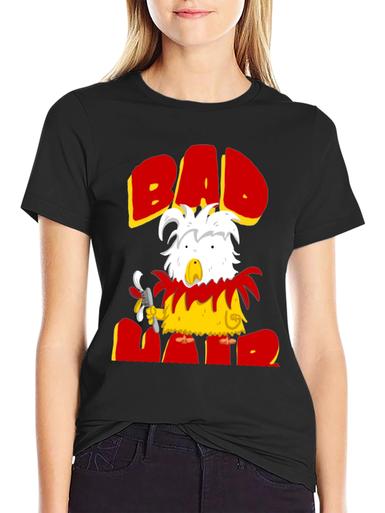 Bad Hair Day T-Shirt - Funny Graphic Tee