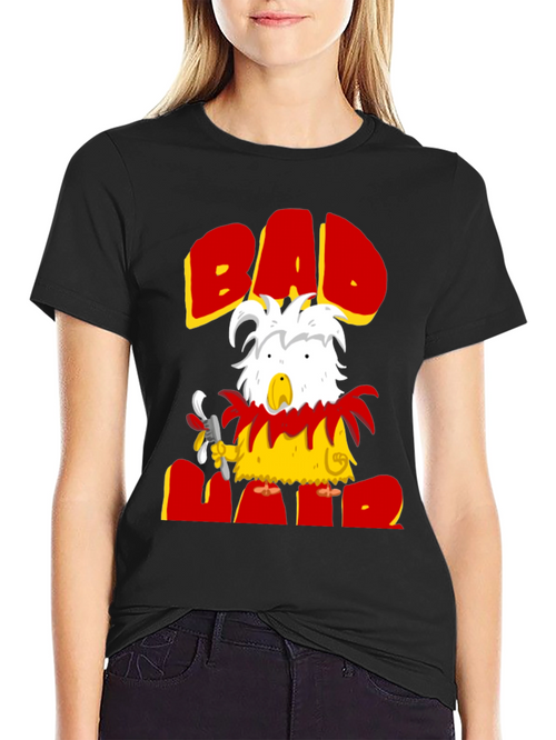 Bad Hair Day T-Shirt - Funny Graphic Tee