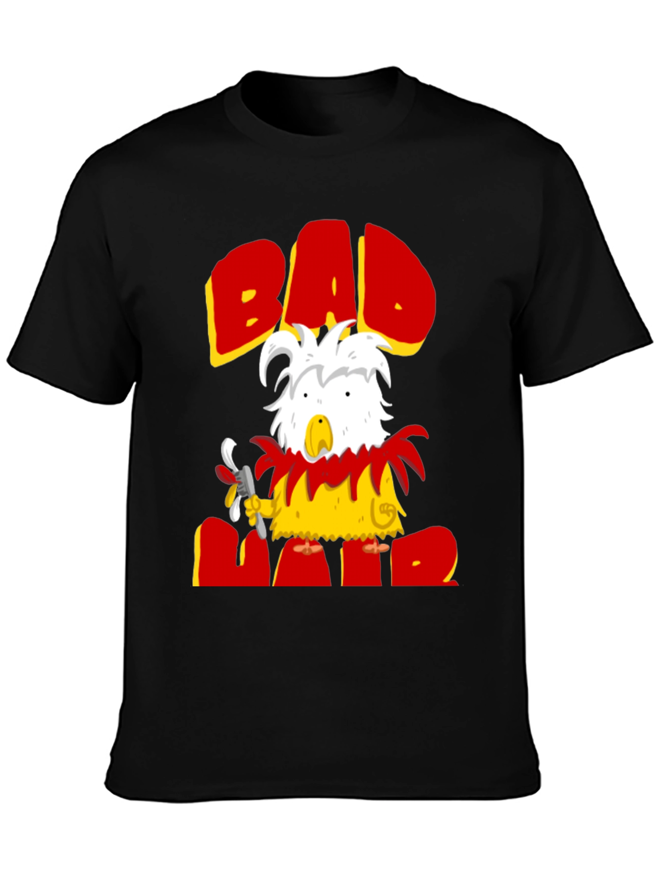 Bad Hair Day T-Shirt - Funny Graphic Tee