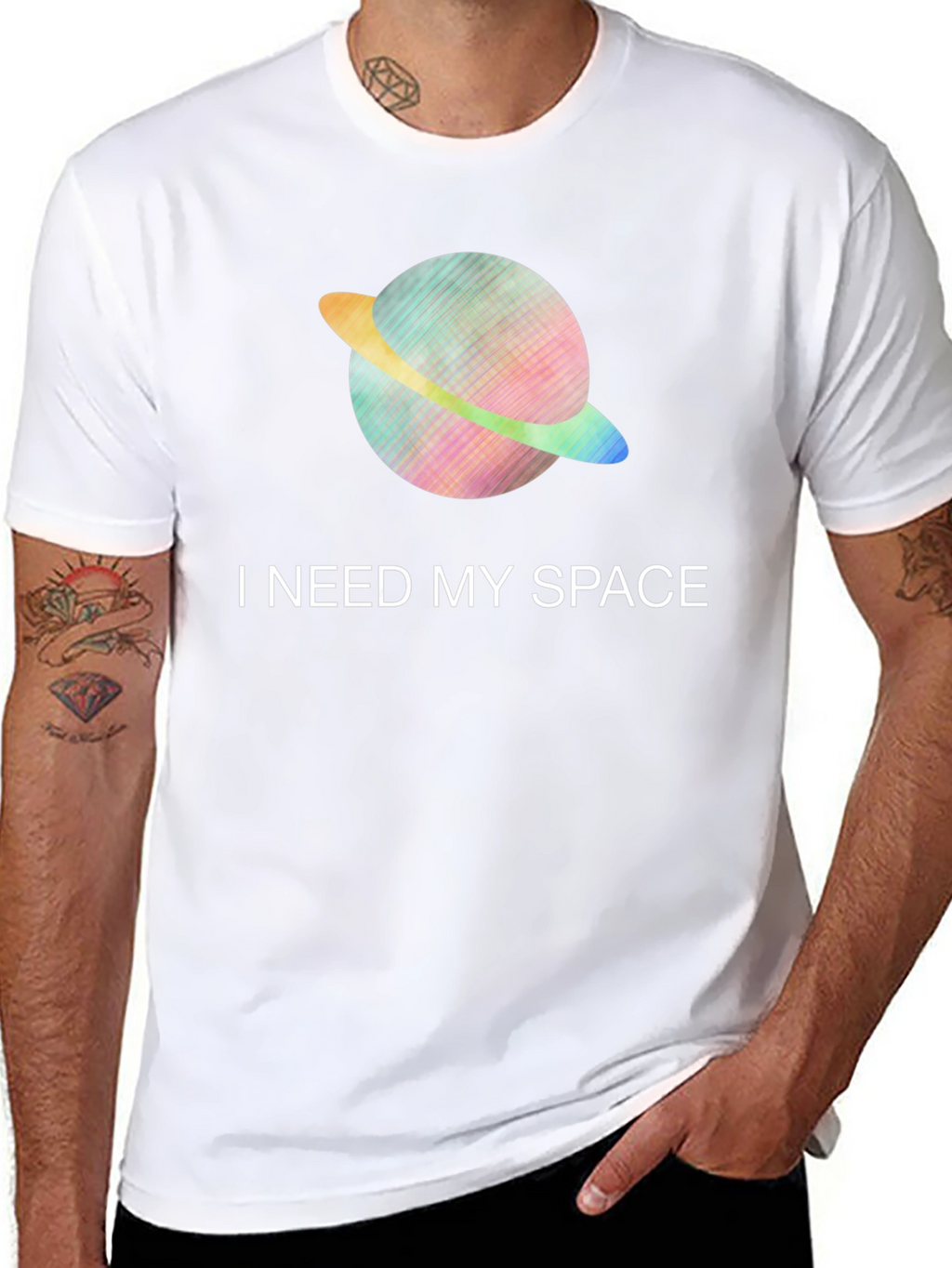 I Need My Space T-Shirt Graphic Tee Saturn