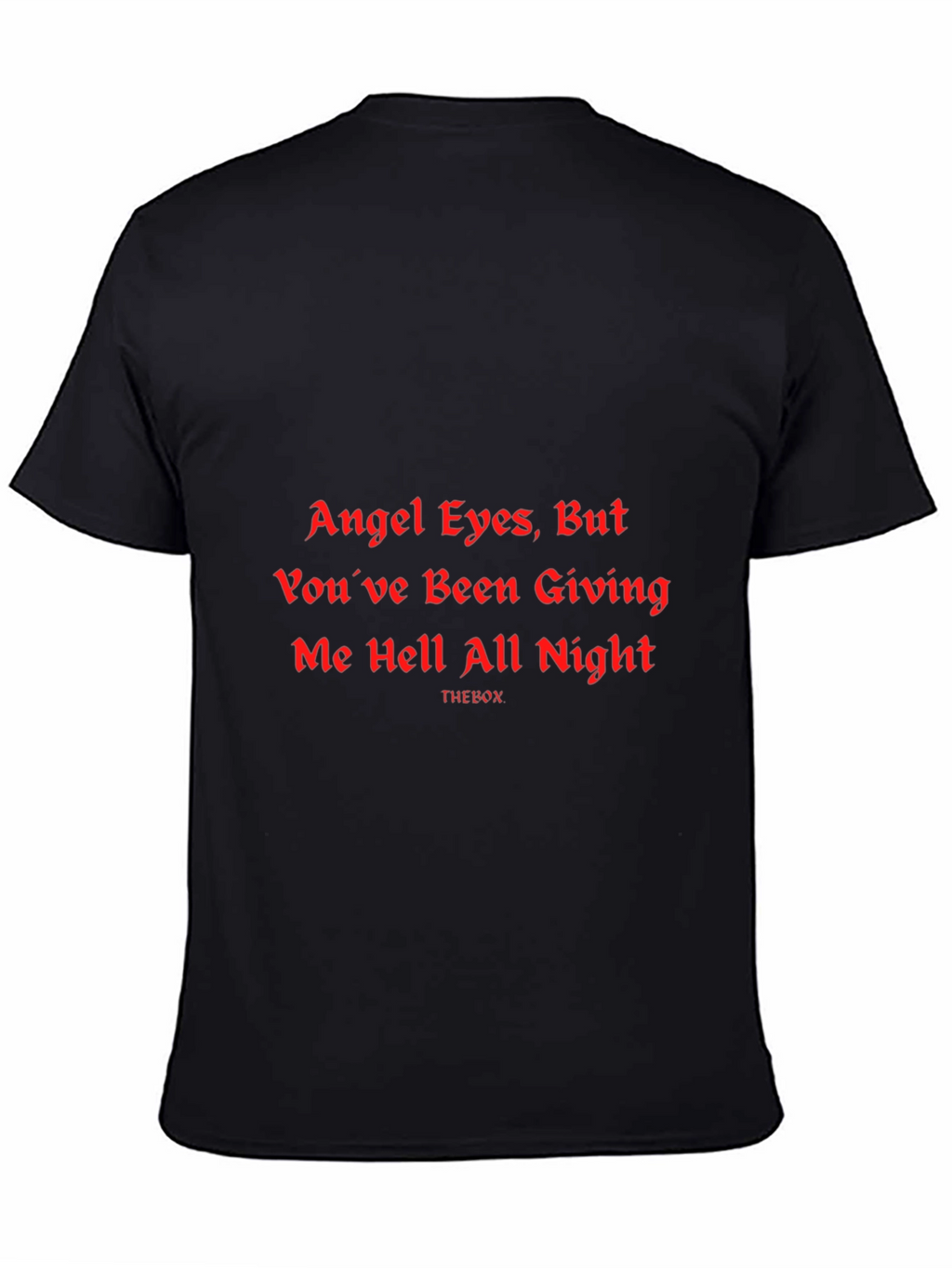 Angel Eyes Graphic Print Black T-Shirt