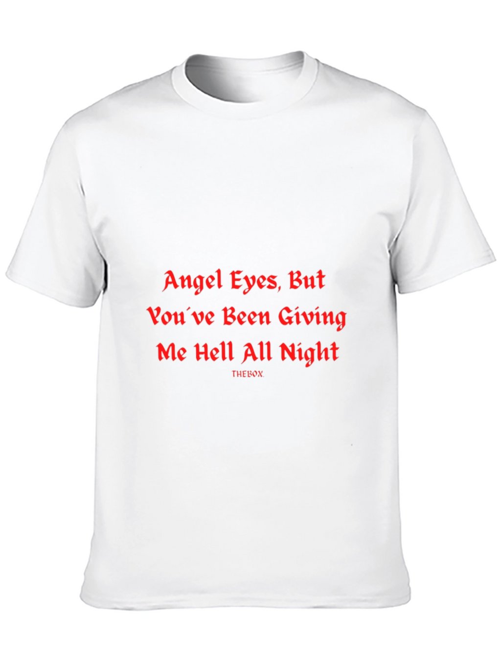 Angel Eyes Graphic Print Black T-Shirt