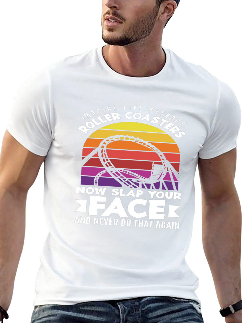Roller Coaster Slap Your Face Graphic Tee