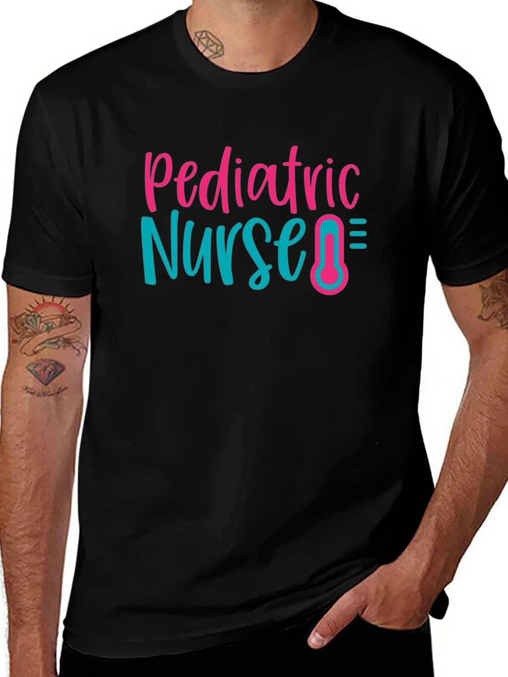 Pediatric Nurse Graphic T-Shirt Cute RN Tee