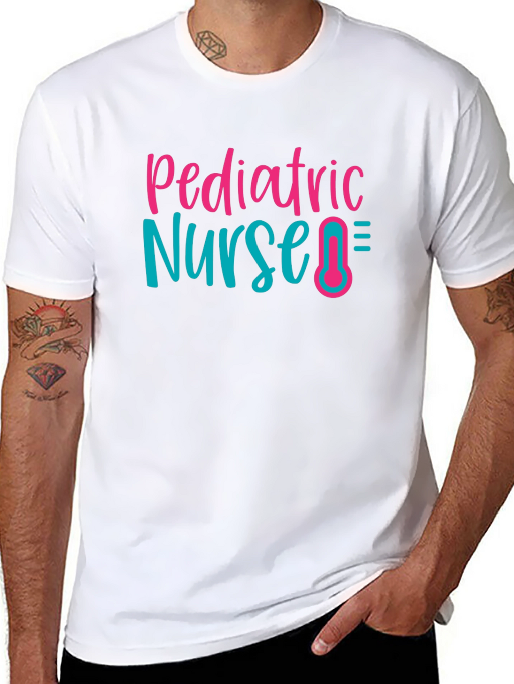 Pediatric Nurse Graphic T-Shirt Cute RN Tee