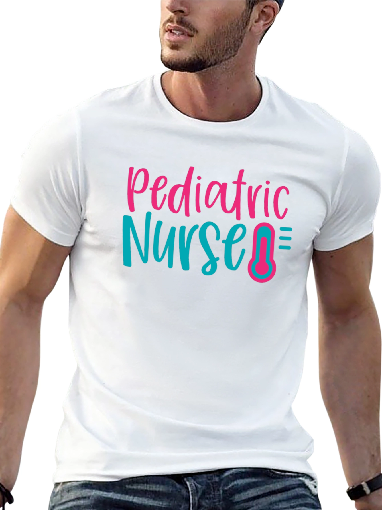 Pediatric Nurse Graphic T-Shirt Cute RN Tee