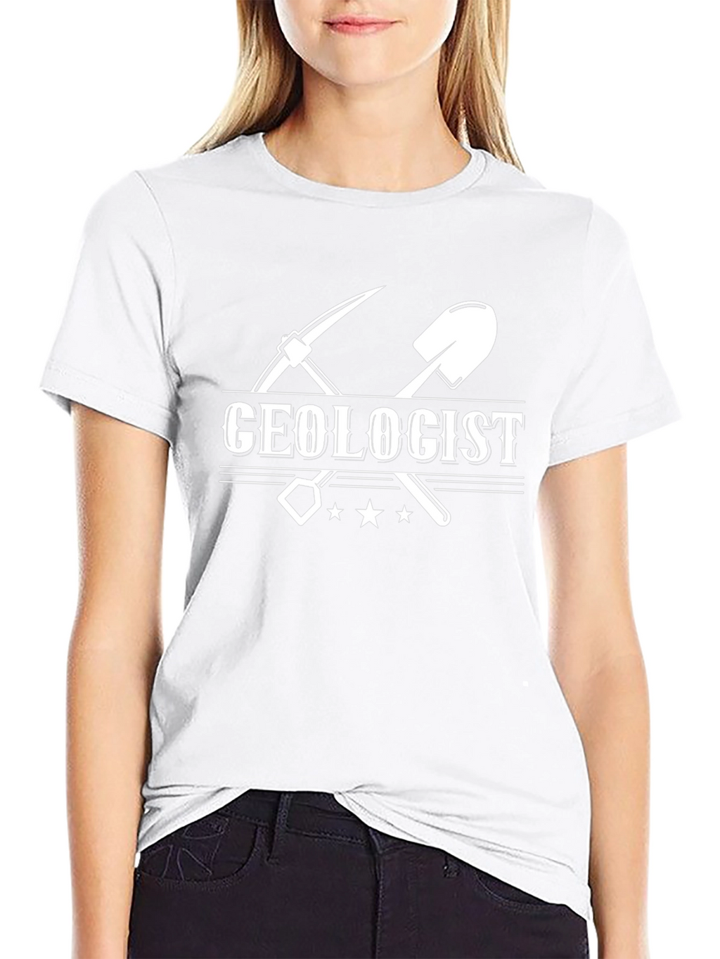 Geologist T-Shirt - Pickaxe & Shovel Design