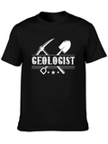 Geologist T-Shirt - Pickaxe & Shovel Design