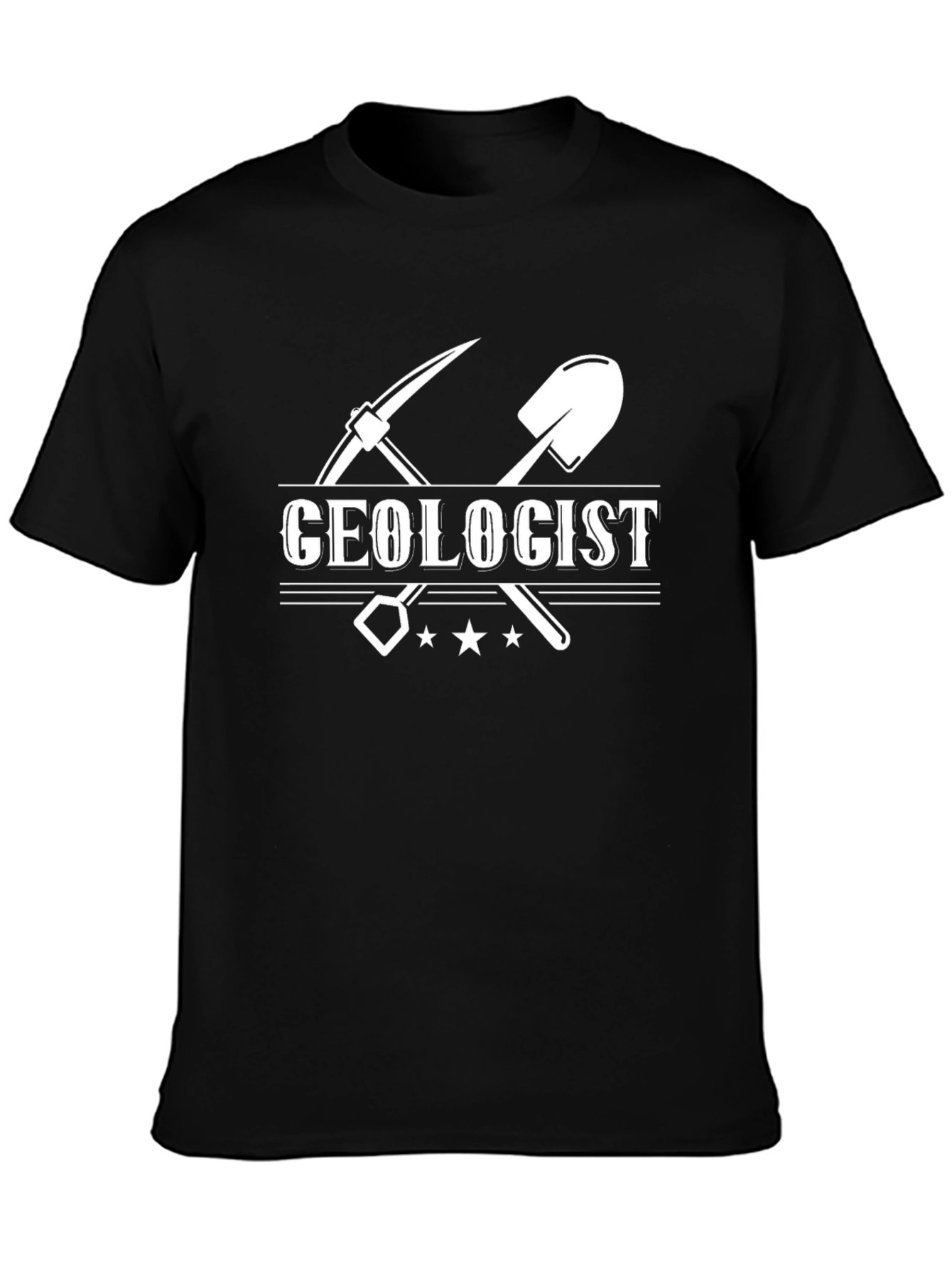 Geologist T-Shirt - Pickaxe & Shovel Design