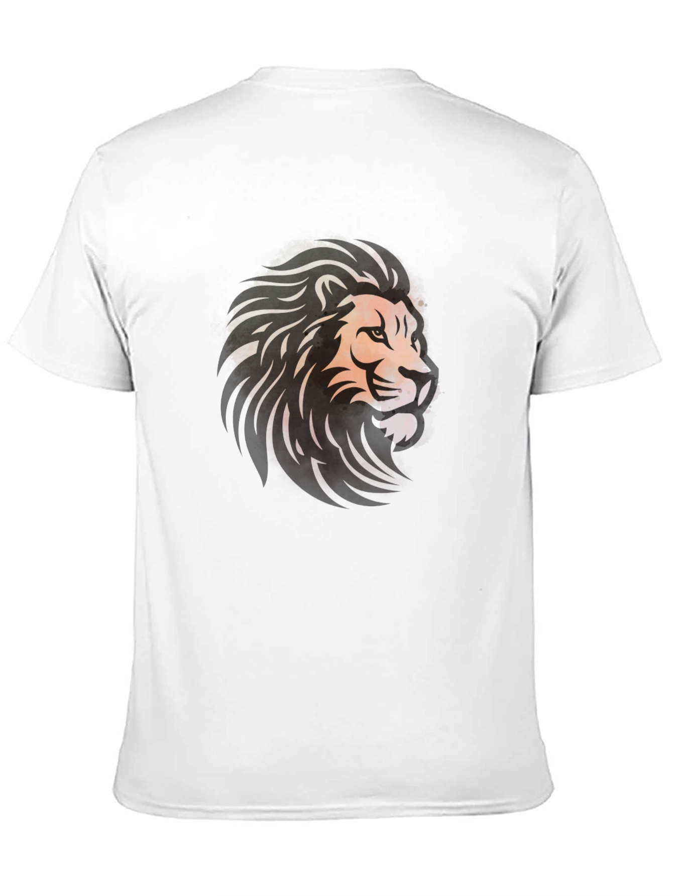 Lion Graphic Black T-Shirt - Bold Artistic Design