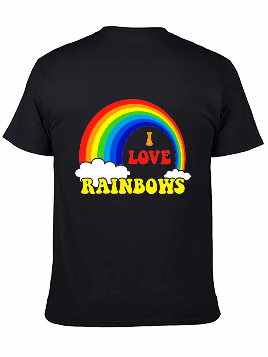 I Love Rainbows Graphic Tee - Black Pride T-Shirt