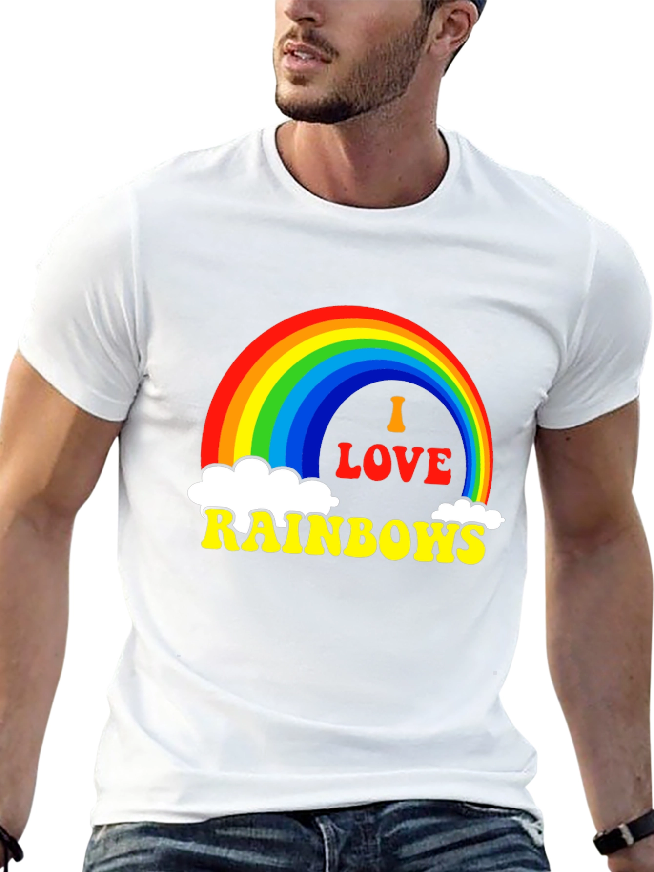I Love Rainbows Graphic Tee - Black Pride T-Shirt