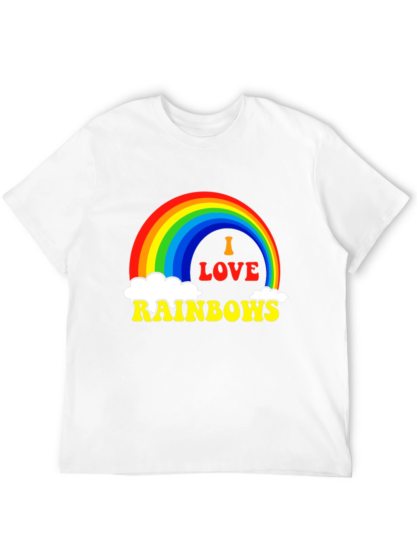I Love Rainbows Graphic Tee - Black Pride T-Shirt