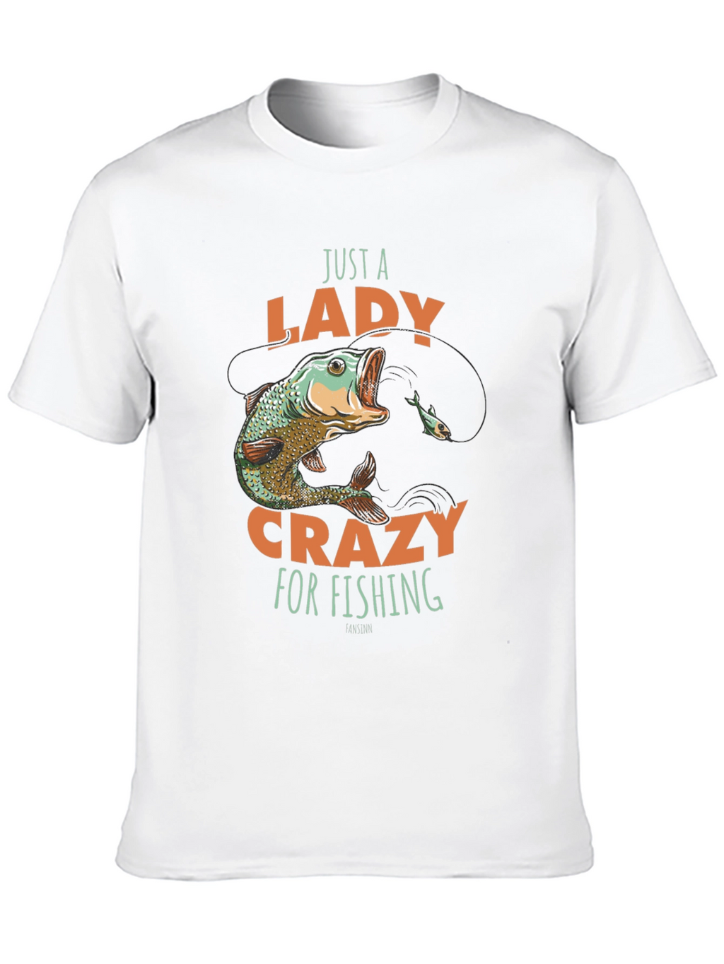 Just a Lady Crazy for Fishing T-Shirt