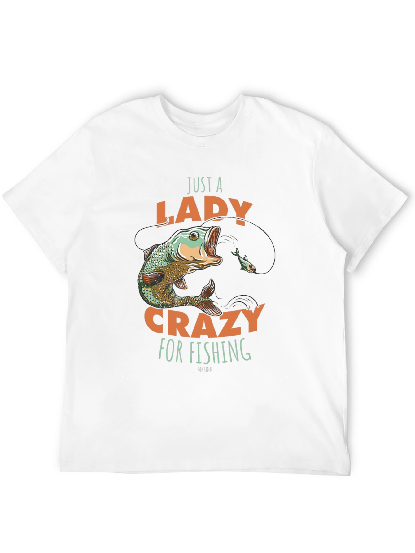 Just a Lady Crazy for Fishing T-Shirt