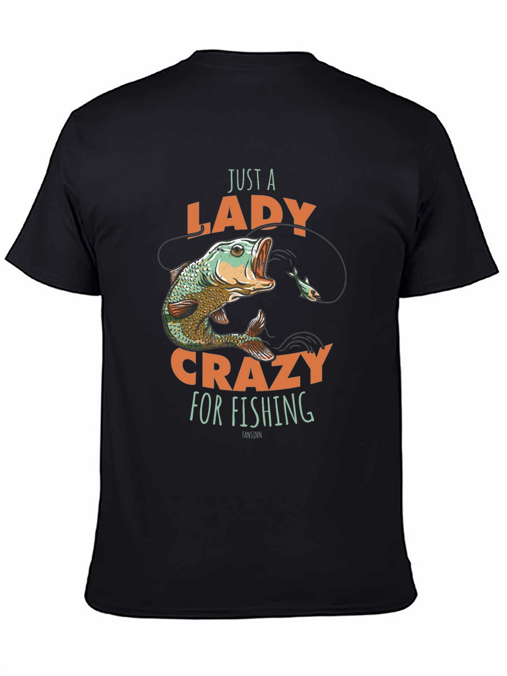 Just a Lady Crazy for Fishing T-Shirt