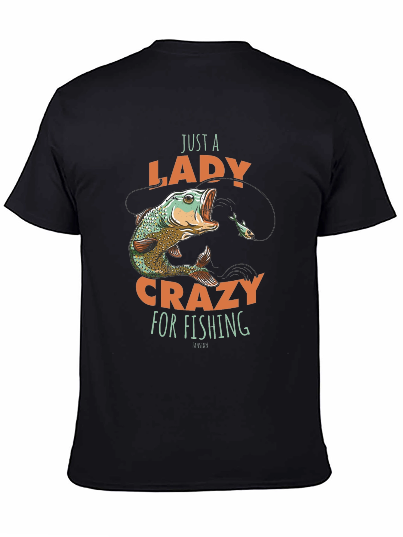 Just a Lady Crazy for Fishing T-Shirt