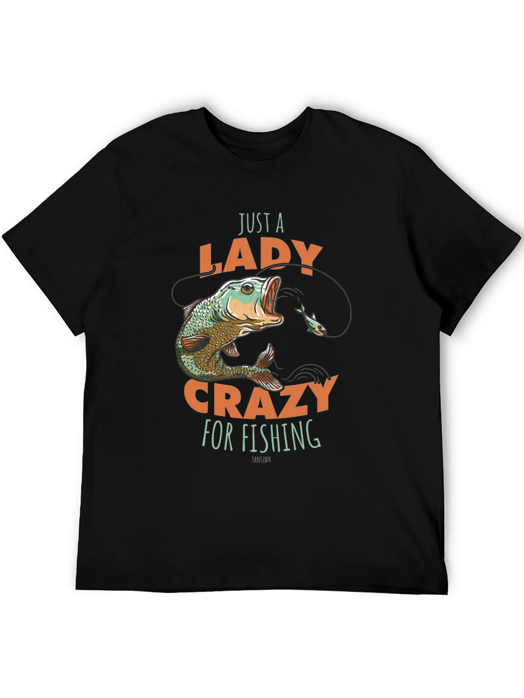 Just a Lady Crazy for Fishing T-Shirt