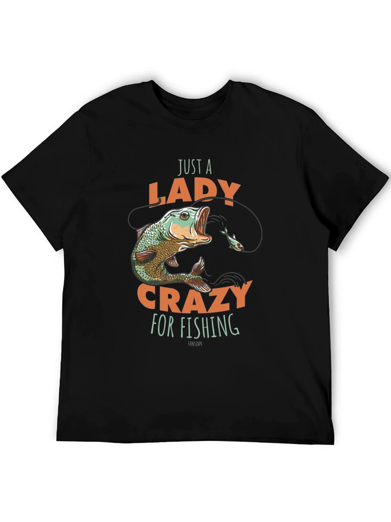 Just a Lady Crazy for Fishing T-Shirt