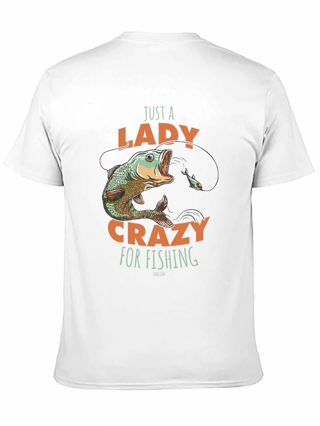 Just a Lady Crazy for Fishing T-Shirt