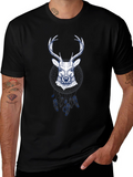 Mens Deer Graphic Tee - Black